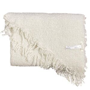 Anthropologie Boho Fringe Ivory Scarf Women’s Bohemian Wrap 90x25